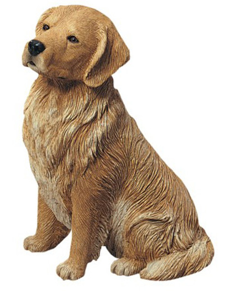 Golden Retriever Sitting Dog Sculpture Replica Realistic